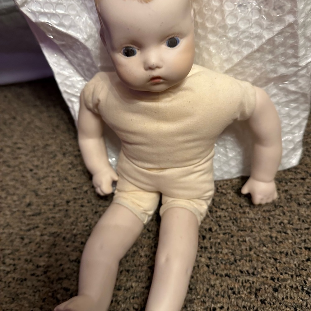 Vintage Bisque Porcelain Baby Doll